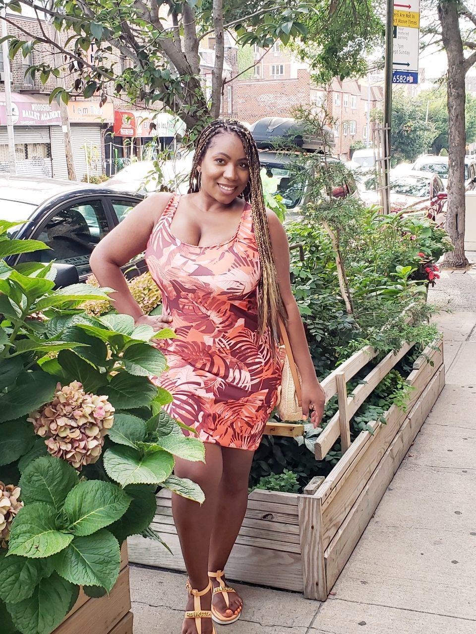 brown and coral dress Coral Summer Stunner Cut-out Chiffon Maxi Dress XXL Ellae Lisque