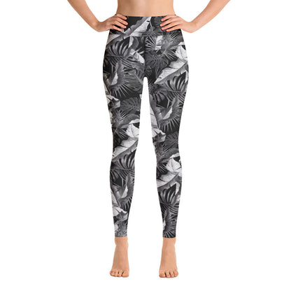 "Blac Goddess" Printed Leggings -Black / Grey Combo