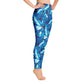 "Aquatic Goddess" Printed Leggings-Blue Combo
