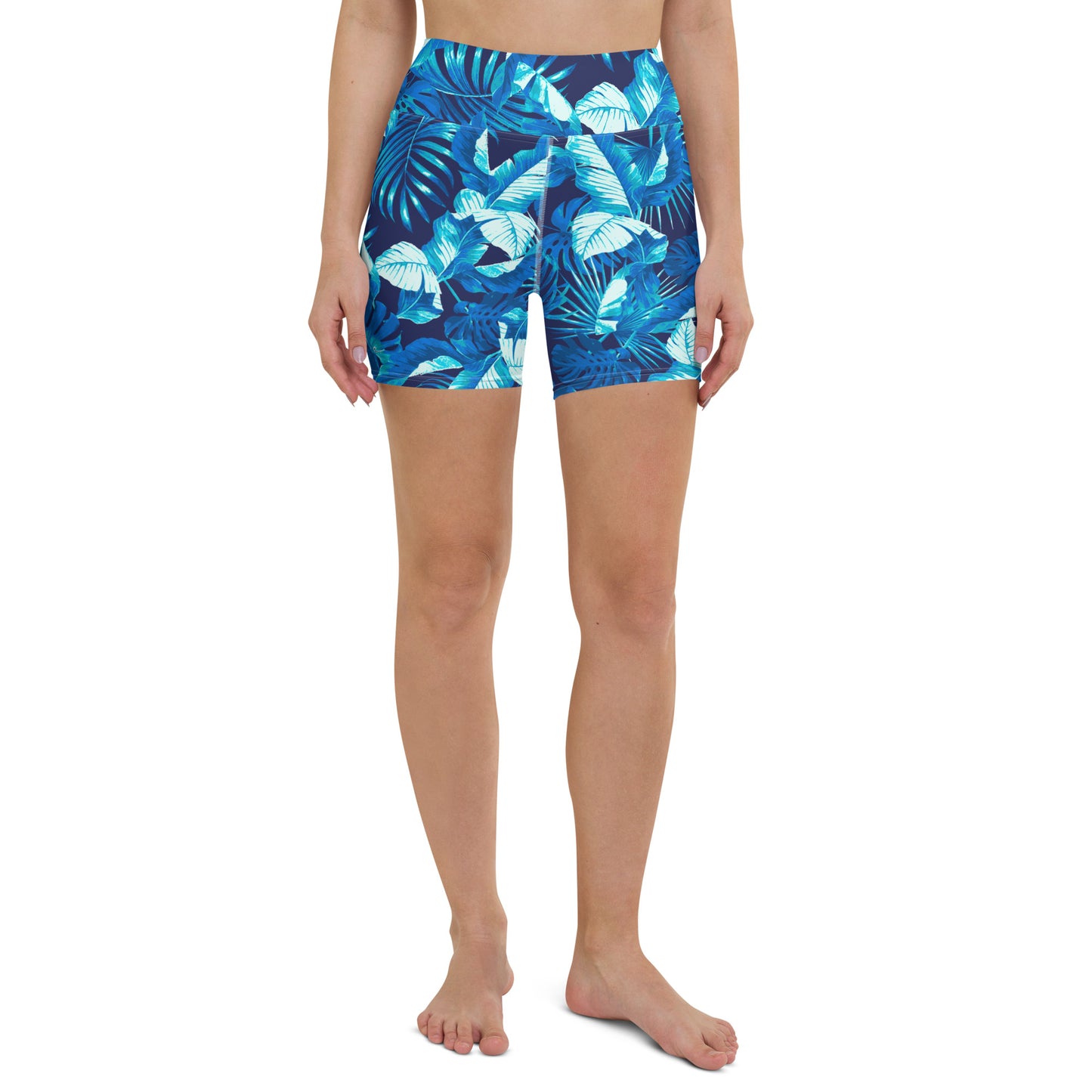 "Aquatic Goddess" Printed Shorts-Blue Combo