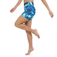 "Aquatic Goddess" Printed Shorts-Blue Combo