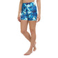 "Aquatic Goddess" Printed Shorts-Blue Combo