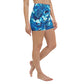 "Aquatic Goddess" Printed Shorts-Blue Combo